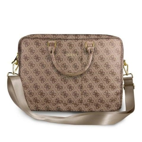 Torba Guess 4G Uptown na laptop 16" - brązowa