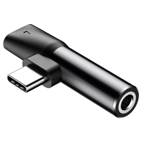 Baseus Audio Converter L41 adapter przejściówka ze złącza USB-C na port USB-C + gniazdo słuchawkowe 3,5 mm czarny (CATL41-01) Baseus Audio Converter L41 adapter przejściówka ze złącza USB-C na port USB-C + gniazdo słuchawkowe 3,5 mm czarny (CATL41-01)
