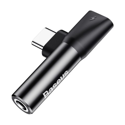 Baseus Audio Converter L41 adapter przejściówka ze złącza USB-C na port USB-C + gniazdo słuchawkowe 3,5 mm czarny (CATL41-01) Baseus Audio Converter L41 adapter przejściówka ze złącza USB-C na port USB-C + gniazdo słuchawkowe 3,5 mm czarny (CATL41-01)
