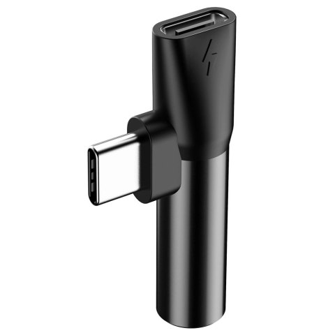 Baseus Audio Converter L41 adapter przejściówka ze złącza USB-C na port USB-C + gniazdo słuchawkowe 3,5 mm czarny (CATL41-01) Baseus Audio Converter L41 adapter przejściówka ze złącza USB-C na port USB-C + gniazdo słuchawkowe 3,5 mm czarny (CATL41-01)