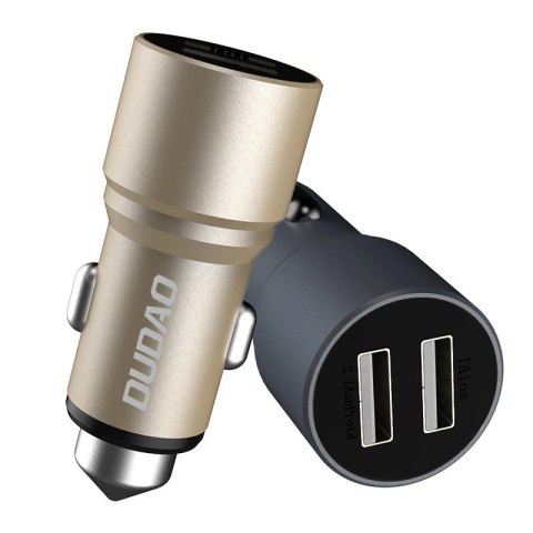 Dudao ładowarka samochodowa 2x USB 3.1A szary (R5 grey) Dudao ładowarka samochodowa 2x USB 3.1A szary (R5 grey)
