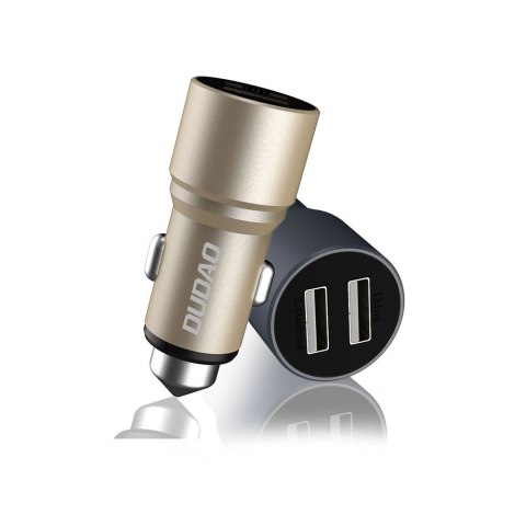 Dudao ładowarka samochodowa 2x USB 3.1A szary (R5 grey) Dudao ładowarka samochodowa 2x USB 3.1A szary (R5 grey)