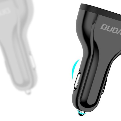 Dudao ładowarka samochodowa szybkie ładowanie Quick Charge 3.0 QC3.0 2.4A 18W 3x USB czarny (R7S black) Dudao ładowarka samochodowa szybkie ładowanie Quick Charge 3.0 QC3.0 2.4A 18W 3x USB czarny (R7S black)