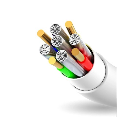 Dudao przewód kabel USB / Lightning 3A 1m biały (L1L white) Dudao przewód kabel USB / Lightning 3A 1m biały (L1L white)