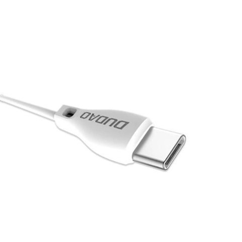 Dudao przewód kabel USB Typ C 2.1A 2m biały (L4T 2m white) Dudao przewód kabel USB Typ C 2.1A 2m biały (L4T 2m white)