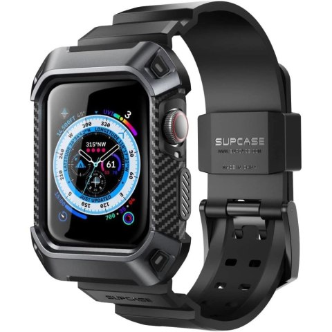 Etui z paskiem Supcase Unicorn Beetle Pro na Apple Watch 4/5/6/7/8/SE (44/45 mm) - czarne Etui z paskiem Supcase Unicorn Beetle Pro na Apple Watch 4/5/6/7/8/SE (44/45 mm) - czarne