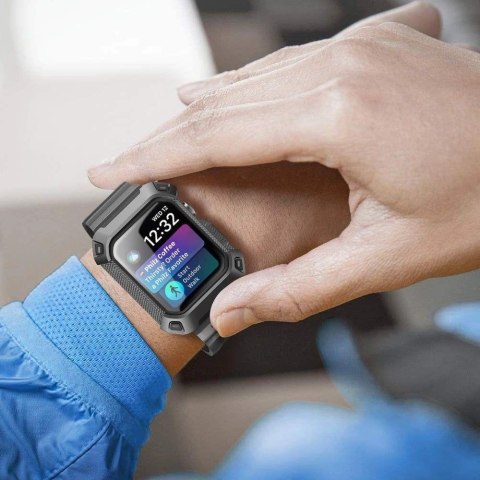Etui z paskiem Supcase Unicorn Beetle Pro na Apple Watch 4/5/6/7/8/SE (44/45 mm) - czarne Etui z paskiem Supcase Unicorn Beetle Pro na Apple Watch 4/5/6/7/8/SE (44/45 mm) - czarne