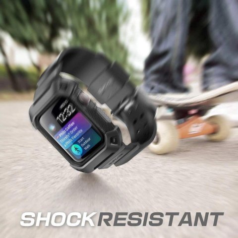 Etui z paskiem Supcase Unicorn Beetle Pro na Apple Watch 4/5/6/7/8/SE (44/45 mm) - czarne Etui z paskiem Supcase Unicorn Beetle Pro na Apple Watch 4/5/6/7/8/SE (44/45 mm) - czarne