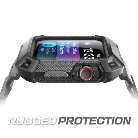 Etui z paskiem Supcase Unicorn Beetle Pro na Apple Watch 4/5/6/7/8/SE (44/45 mm) - czarne Etui z paskiem Supcase Unicorn Beetle Pro na Apple Watch 4/5/6/7/8/SE (44/45 mm) - czarne