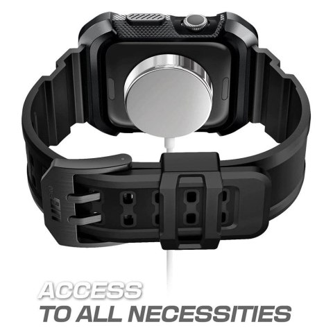 Etui z paskiem Supcase Unicorn Beetle Pro na Apple Watch 4/5/6/7/8/SE (44/45 mm) - czarne Etui z paskiem Supcase Unicorn Beetle Pro na Apple Watch 4/5/6/7/8/SE (44/45 mm) - czarne