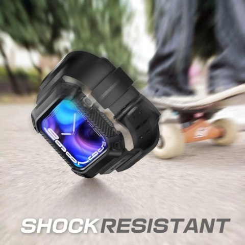 Etui z paskiem Supcase Unicorn Beetle Pro na Apple Watch 4/5/6/7/8/SE (44/45 mm) - czarne Etui z paskiem Supcase Unicorn Beetle Pro na Apple Watch 4/5/6/7/8/SE (44/45 mm) - czarne