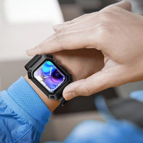 Etui z paskiem Supcase Unicorn Beetle Pro na Apple Watch 4/5/6/7/8/SE (44/45 mm) - czarne Etui z paskiem Supcase Unicorn Beetle Pro na Apple Watch 4/5/6/7/8/SE (44/45 mm) - czarne