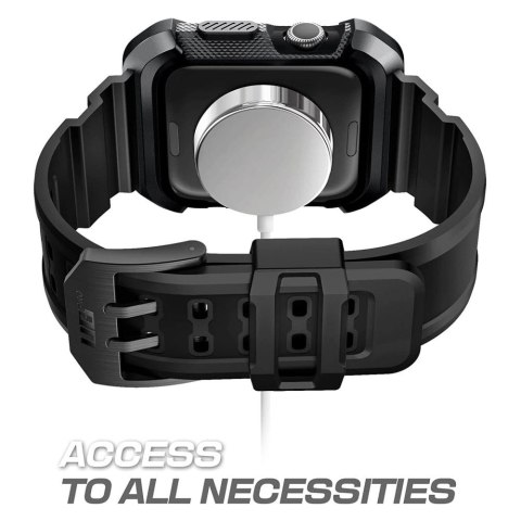Etui z paskiem Supcase Unicorn Beetle Pro na Apple Watch 4/5/6/7/8/SE (44/45 mm) - czarne Etui z paskiem Supcase Unicorn Beetle Pro na Apple Watch 4/5/6/7/8/SE (44/45 mm) - czarne