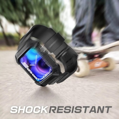 Etui z paskiem Supcase Unicorn Beetle Pro na Apple Watch 4/5/6/7/8/SE (44/45 mm) - czarne Etui z paskiem Supcase Unicorn Beetle Pro na Apple Watch 4/5/6/7/8/SE (44/45 mm) - czarne