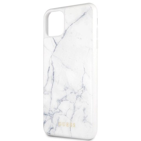 Guess GUHCN65HYMAWH iPhone 11 Pro Max biały/white Marble