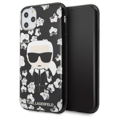 Karl Lagerfeld KLHCN58FLFBBK iPhone 11 Pro czarny/black Flower Ikonik Karl Karl Lagerfeld KLHCN58FLFBBK iPhone 11 Pro czarny/black Flower Ikonik Karl