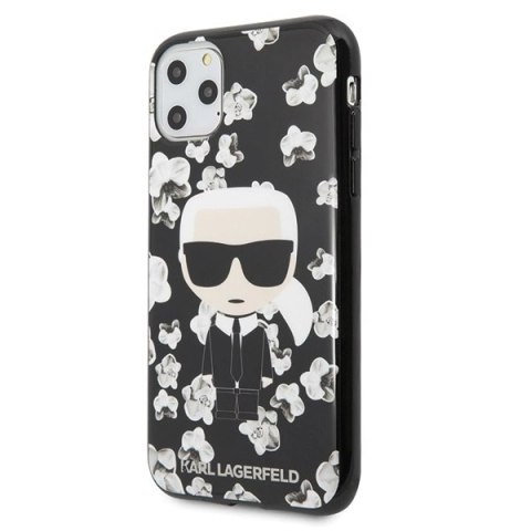 Karl Lagerfeld KLHCN58FLFBBK iPhone 11 Pro czarny/black Flower Ikonik Karl Karl Lagerfeld KLHCN58FLFBBK iPhone 11 Pro czarny/black Flower Ikonik Karl