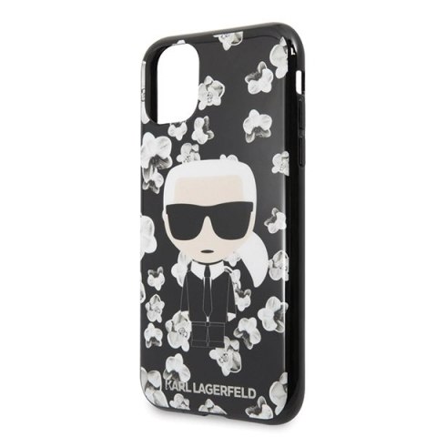 Karl Lagerfeld KLHCN58FLFBBK iPhone 11 Pro czarny/black Flower Ikonik Karl Karl Lagerfeld KLHCN58FLFBBK iPhone 11 Pro czarny/black Flower Ikonik Karl