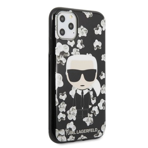 Karl Lagerfeld KLHCN58FLFBBK iPhone 11 Pro czarny/black Flower Ikonik Karl Karl Lagerfeld KLHCN58FLFBBK iPhone 11 Pro czarny/black Flower Ikonik Karl