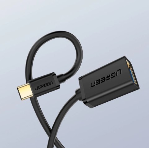 Adapter Ugreen US154 30701 USB-A 3.0 (żeński) / USB-C 3.0 (męski) OTG - czarny Adapter Ugreen US154 30701 USB-A 3.0 (żeński) / USB-C 3.0 (męski) OTG - czarny