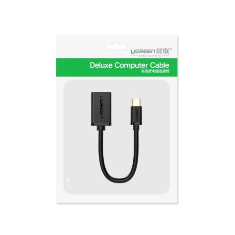 Adapter Ugreen US154 30701 USB-A 3.0 (żeński) / USB-C 3.0 (męski) OTG - czarny Adapter Ugreen US154 30701 USB-A 3.0 (żeński) / USB-C 3.0 (męski) OTG - czarny