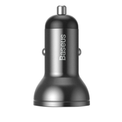 Baseus ładowarka samochodowa 2x USB 4,8A 24W z LCD szary (CCBX-0G) Baseus ładowarka samochodowa 2x USB 4,8A 24W z LCD szary (CCBX-0G)