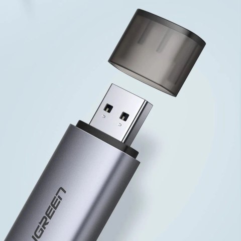 Czytnik Ugreen CM185 50706 do kart SD / micro SD na USB-A 3.0 / USB-C 3.0 - szary Czytnik Ugreen CM185 50706 do kart SD / micro SD na USB-A 3.0 / USB-C 3.0 - szary