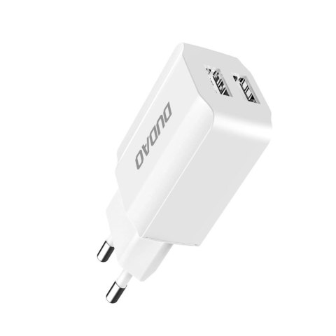 Dudao ładowarka sieciowa EU 2x USB 5V/2.4A + kabel micro USB biały (A2EU + Micro white) Dudao ładowarka sieciowa EU 2x USB 5V/2.4A + kabel micro USB biały (A2EU + Micro white)