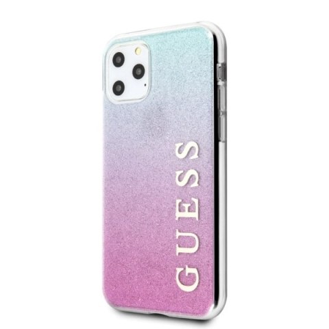 Etui Guess Glitter Gradient na iPhone 11 Pro Max - różowo-niebieskie Etui Guess Glitter Gradient na iPhone 11 Pro Max - różowo-niebieskie