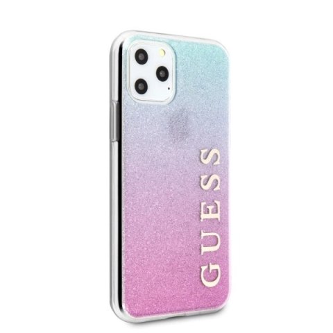 Etui Guess Glitter Gradient na iPhone 11 Pro Max - różowo-niebieskie Etui Guess Glitter Gradient na iPhone 11 Pro Max - różowo-niebieskie