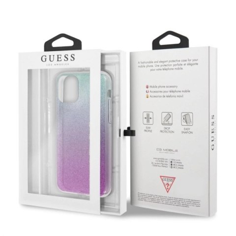 Etui Guess Glitter Gradient na iPhone 11 Pro Max - różowo-niebieskie Etui Guess Glitter Gradient na iPhone 11 Pro Max - różowo-niebieskie