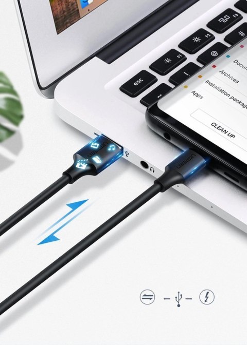 Kabel Ugreen US287 60115 USB-A / USB-C 2A 0.5m - czarny