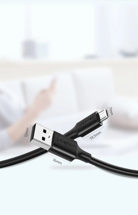 Kabel Ugreen US289 60136 micro USB / USB-A 1m - czarny Kabel Ugreen US289 60136 micro USB / USB-A 1m - czarny