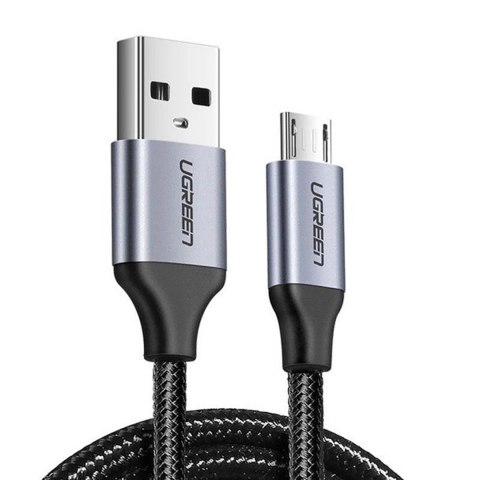 Kabel Ugreen US290 60148 USB-A / micro USB 2.4A 2m - szary Kabel Ugreen US290 60148 USB-A / micro USB 2.4A 2m - szary