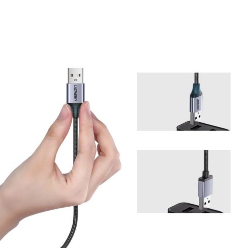 Kabel Ugreen US290 60148 USB-A / micro USB 2.4A 2m - szary Kabel Ugreen US290 60148 USB-A / micro USB 2.4A 2m - szary