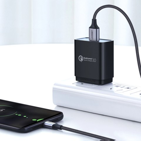 Kabel Ugreen US290 60148 USB-A / micro USB 2.4A 2m - szary Kabel Ugreen US290 60148 USB-A / micro USB 2.4A 2m - szary