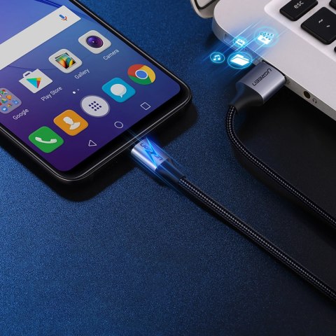 Kabel Ugreen US290 60148 USB-A / micro USB 2.4A 2m - szary Kabel Ugreen US290 60148 USB-A / micro USB 2.4A 2m - szary
