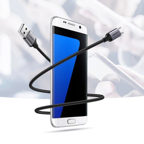 Kabel Ugreen US290 60148 USB-A / micro USB 2.4A 2m - szary Kabel Ugreen US290 60148 USB-A / micro USB 2.4A 2m - szary
