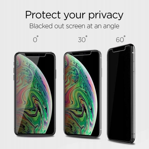 Szkło hartowane Spigen Glas.tR EZ Fit Privacy na iPhone 11 / XR Szkło hartowane Spigen Glas.tR EZ Fit Privacy na iPhone 11 / XR