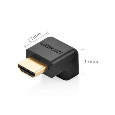 Ugreen adapter łącznik kątowy HDMI dolny czarny (20109) Ugreen adapter łącznik kątowy HDMI dolny czarny (20109)
