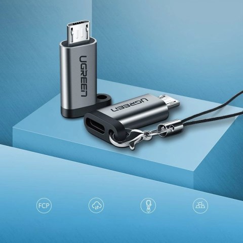 Ugreen adapter przejściówka z USB Typ C na micro USB szary (50590) Ugreen adapter przejściówka z USB Typ C na micro USB szary (50590)
