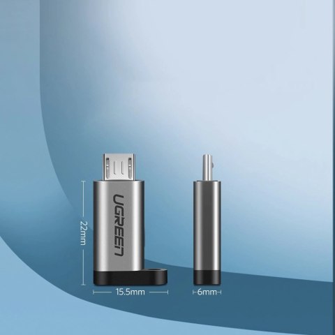 Ugreen adapter przejściówka z USB Typ C na micro USB szary (50590) Ugreen adapter przejściówka z USB Typ C na micro USB szary (50590)