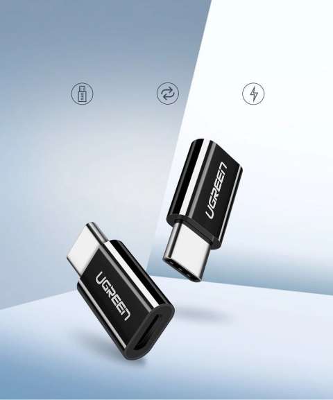 Ugreen adapter przejściówka z micro USB na USB Typ C czarny (30391) Ugreen adapter przejściówka z micro USB na USB Typ C czarny (30391)