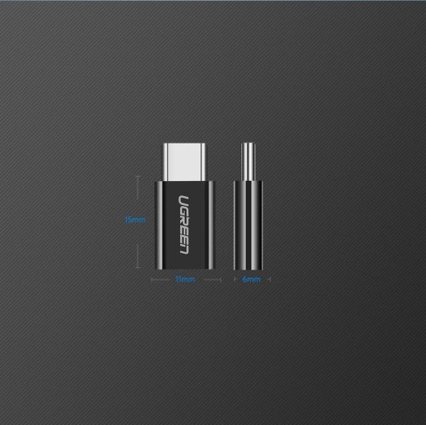 Ugreen adapter przejściówka z micro USB na USB Typ C czarny (30391) Ugreen adapter przejściówka z micro USB na USB Typ C czarny (30391)