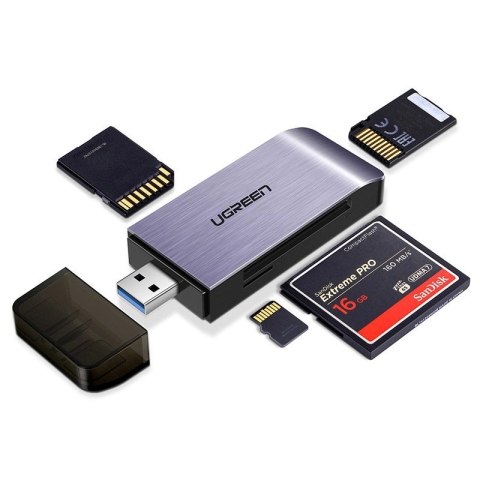 Ugreen czytnik kart SD / micro SD / CF / MS na USB 3.0 szary (50541) Ugreen czytnik kart SD / micro SD / CF / MS na USB 3.0 szary (50541)
