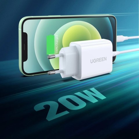 Ugreen ładowarka sieciowa USB Power Delivery 3.0 Quick Charge 4.0+ 20W 3A biały (60450) Ugreen ładowarka sieciowa USB Power Delivery 3.0 Quick Charge 4.0+ 20W 3A biały (60450)