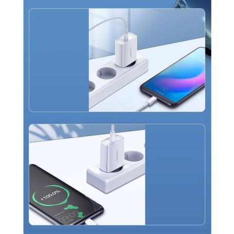 Ugreen ładowarka sieciowa USB Power Delivery 3.0 Quick Charge 4.0+ 20W 3A biały (60450) Ugreen ładowarka sieciowa USB Power Delivery 3.0 Quick Charge 4.0+ 20W 3A biały (60450)