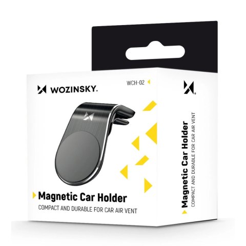 Wozinsky magnetyczny uchwyt na telefon na kratkę wentylacyjną nawiew czarny (WCH-02) Wozinsky magnetyczny uchwyt na telefon na kratkę wentylacyjną nawiew czarny (WCH-02)