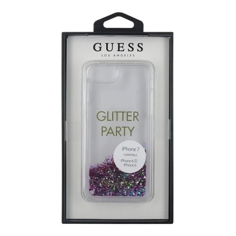Etui Guess Liquid Glitter Party na iPhone 6 / 7 / 8 / SE 2020 / SE 2022 - fioletowe Etui Guess Liquid Glitter Party na iPhone 6 / 7 / 8 / SE 2020 / SE 2022 - fioletowe