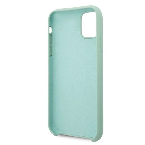 Etui Guess Silicone Vintage Gold Logo na iPhone 11 Pro Max - zielone Etui Guess Silicone Vintage Gold Logo na iPhone 11 Pro Max - zielone